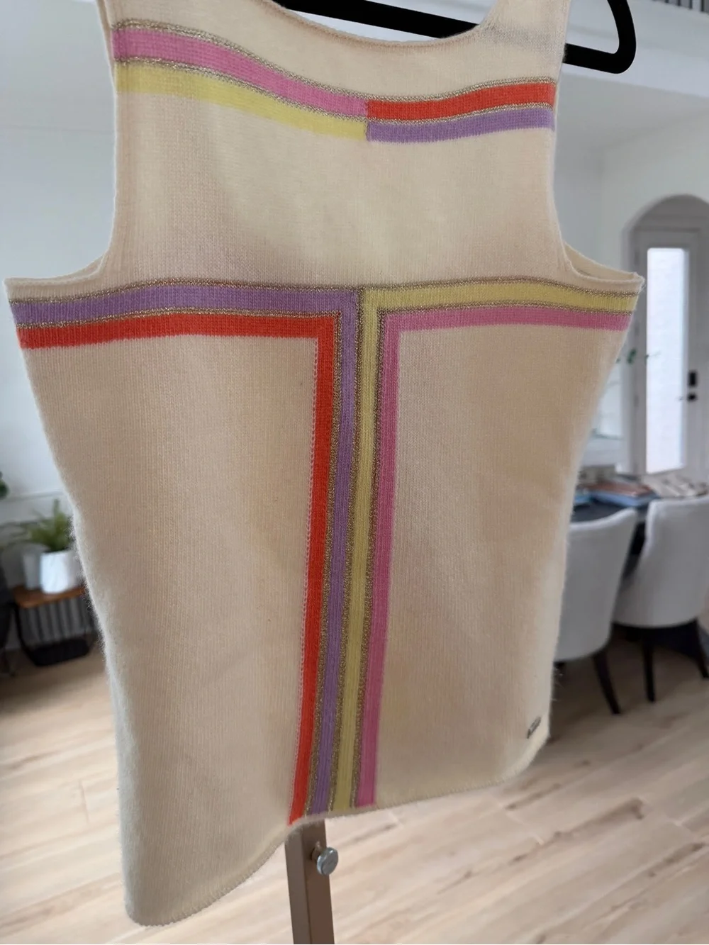 CHANEL Cashmere Blend Knit Tank Top – Size 40
